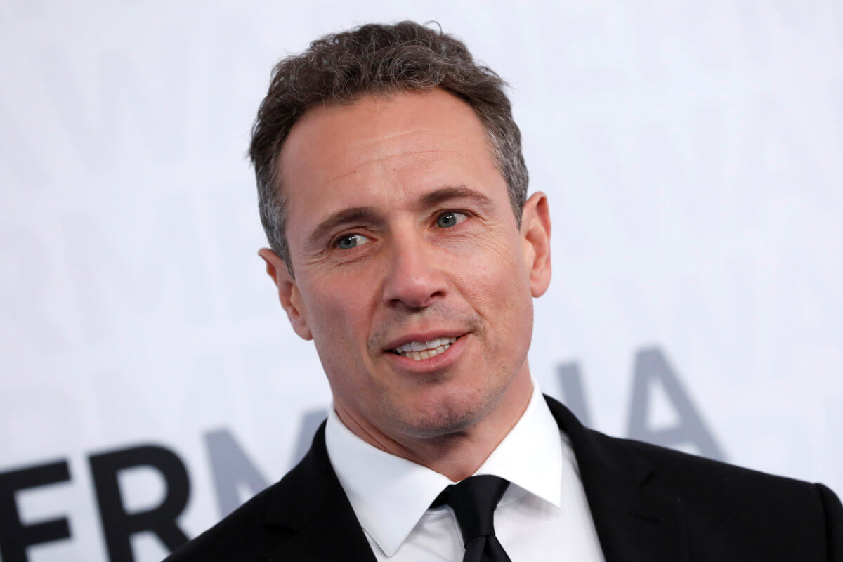 FILE PHOTO: CNN anchor Chris Cuomo poses as he arrives at the WarnerMedia Upfront event in New York