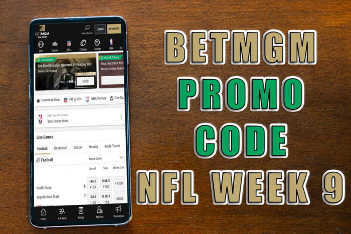 betmgm promo code nfl week 9