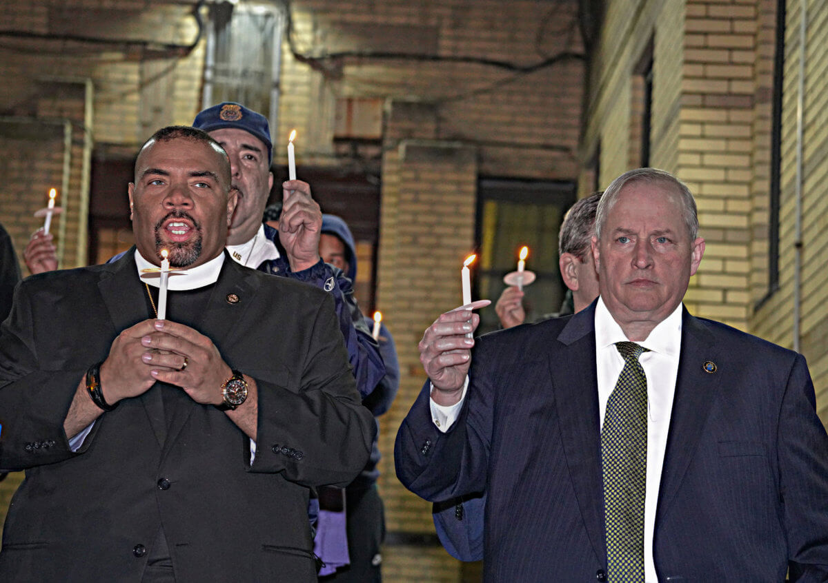 'We're never ever going to stop until we find out what happened': NYPD, Bronx residents holds vigil for infant twins murdered a year ago 8