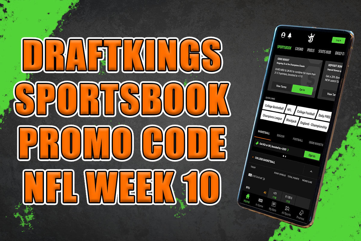 DraftKings Sportsbook promo code unlocks NFL Week 10 odds boost