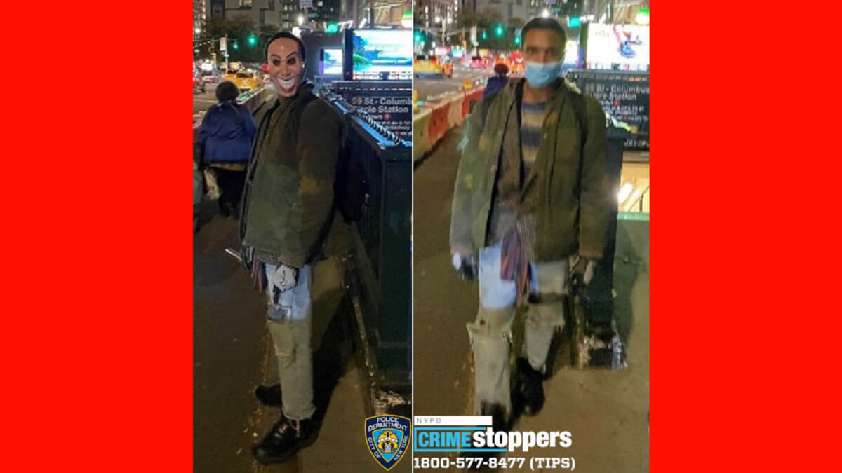 Crazed masked man attacks man with ax in Lincoln Square 1 ax man