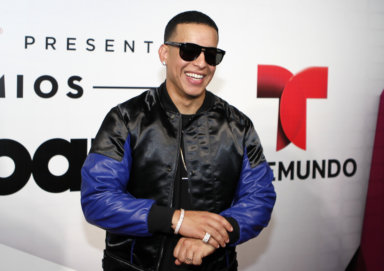 Daddy Yankee poses backstage at the 2015 Latin Billboard Awards in Coral Gables
