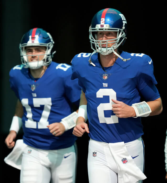 The two backup QBs to Daniel Jones.