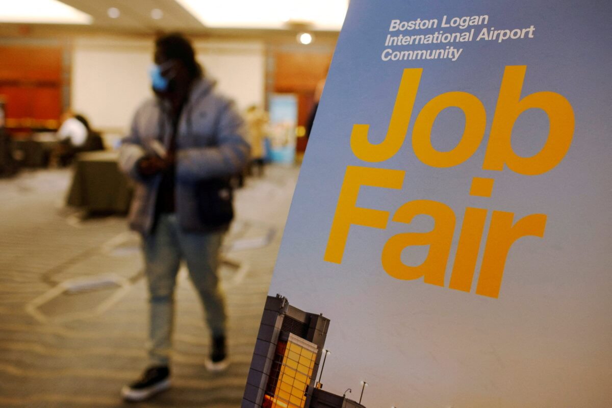 FILE PHOTO: Job fair is held for air travel related postions at Logan International Airport in Boston