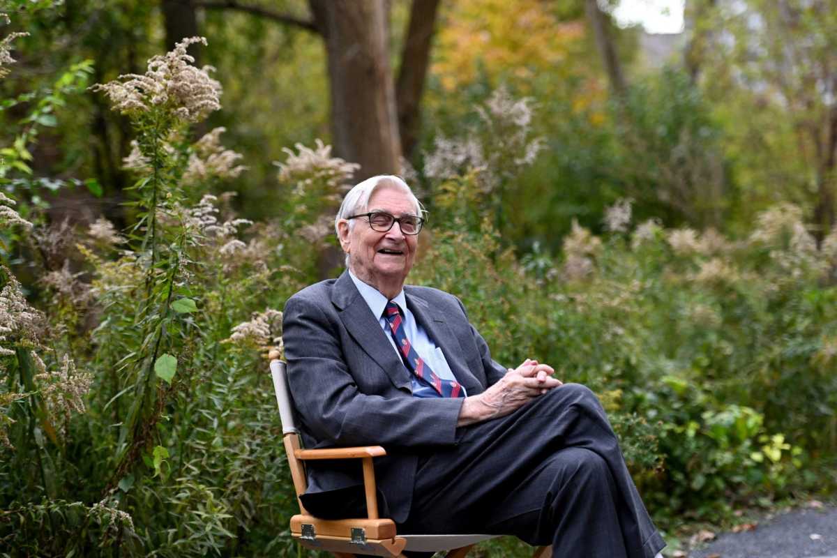 FILE PHOTO: American biologist E.O. Wilson poses for a portrait in Lexington