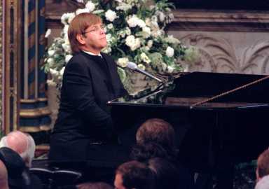 FILE PHOTO: ELTON JOHN PLAYS AT  FUNERAL OF  DIANA PRINCESS OF WALES