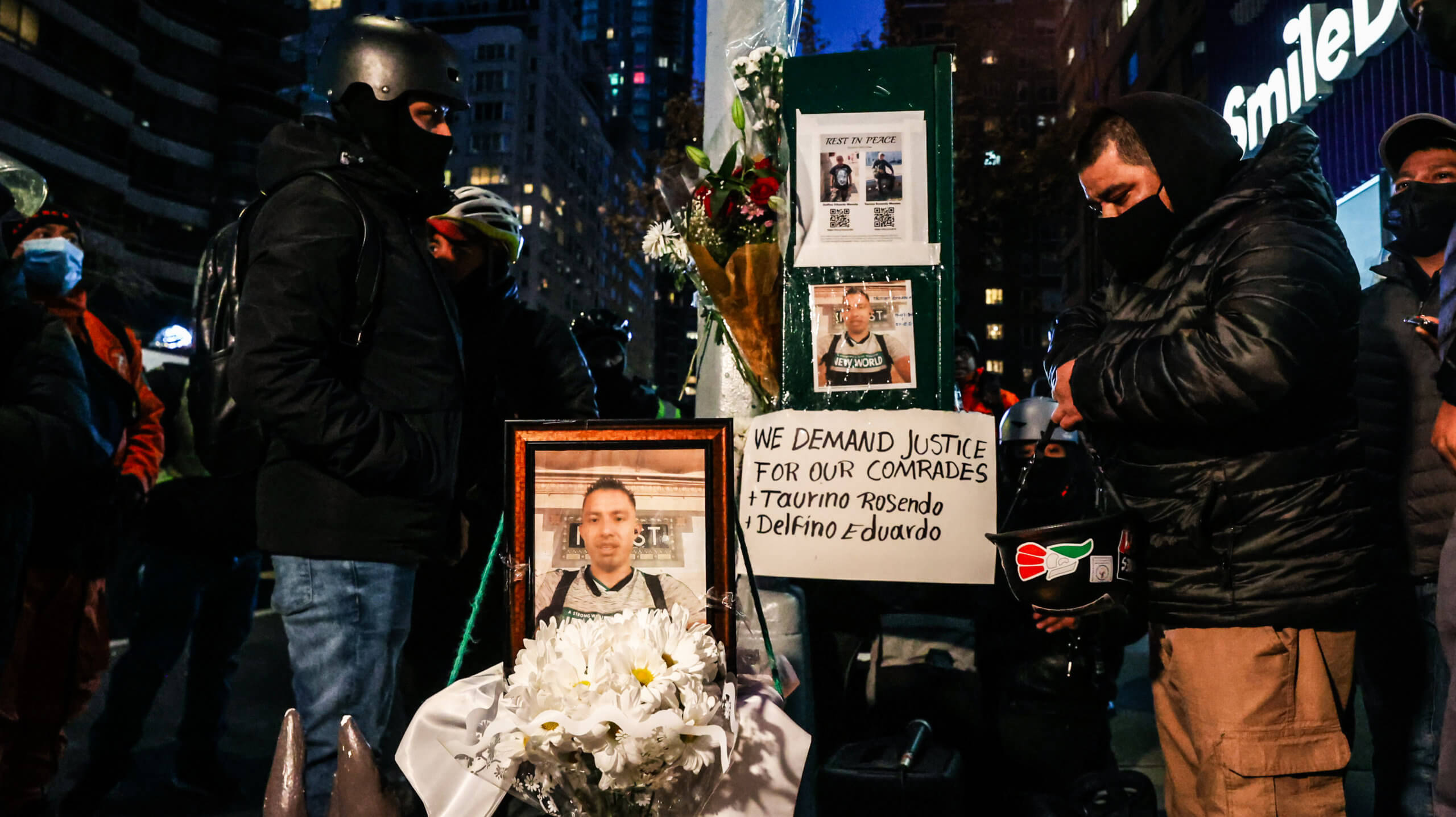Holiday tragedy: Manhattanites holds vigil for two workers mowed down in truck collision 5