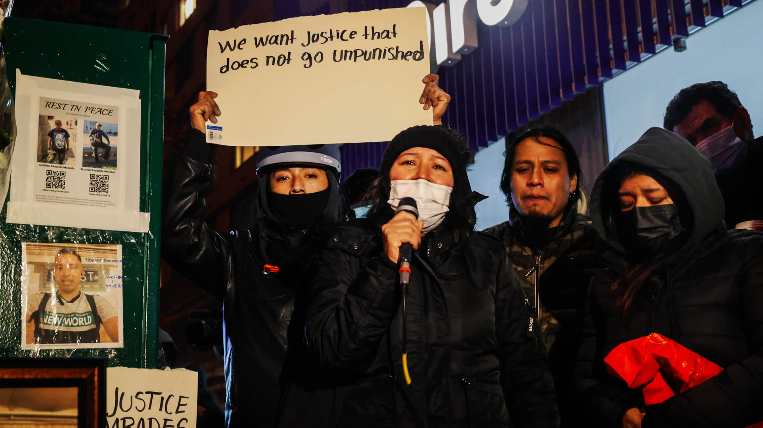 Holiday tragedy: Manhattanites holds vigil for two workers mowed down in truck collision 7