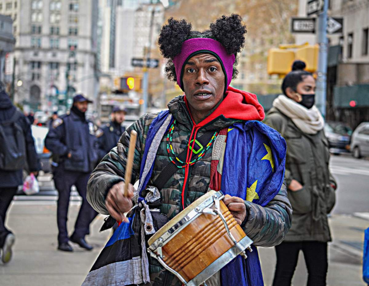 Some banged drums to gain attention to their cause