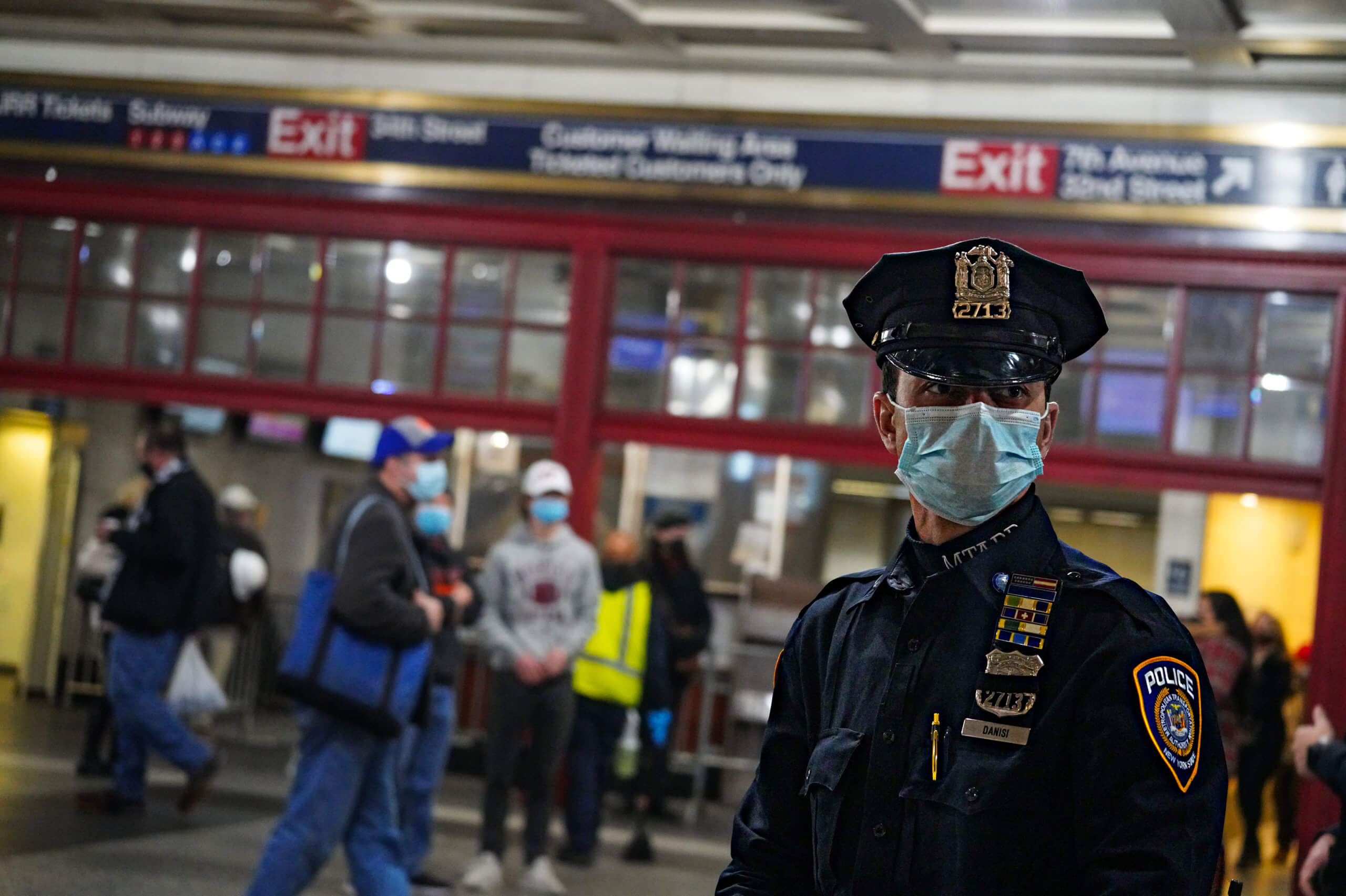 Police at Penn Station after homeless man set on fire
