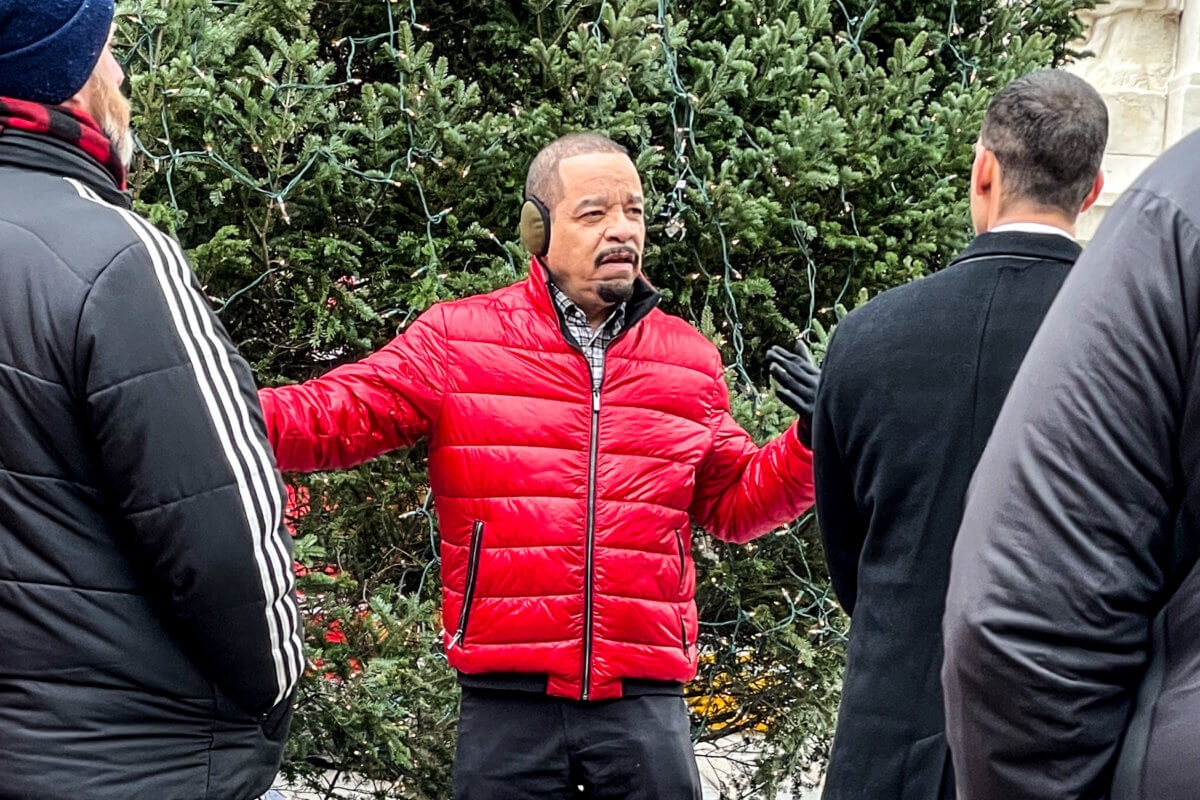 Ice-T with cameras rolling.