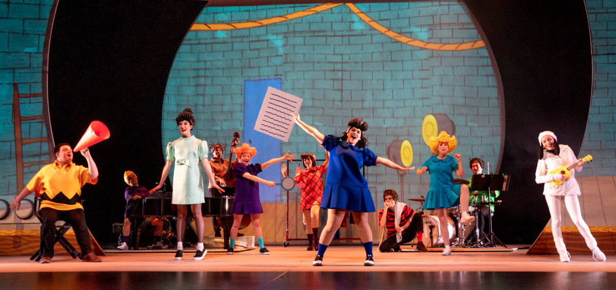 a scene from A CHARLIE BROWN CHRISTMAS LIVE ON STAGE – 172. photo by Richard Termine