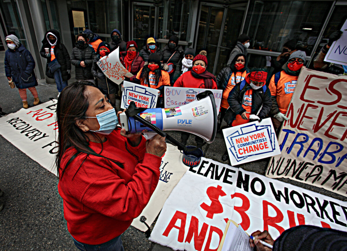 Roadblock: Excluded workers block Midtown traffic as they seek $3 billion more in relief from Hochul 10