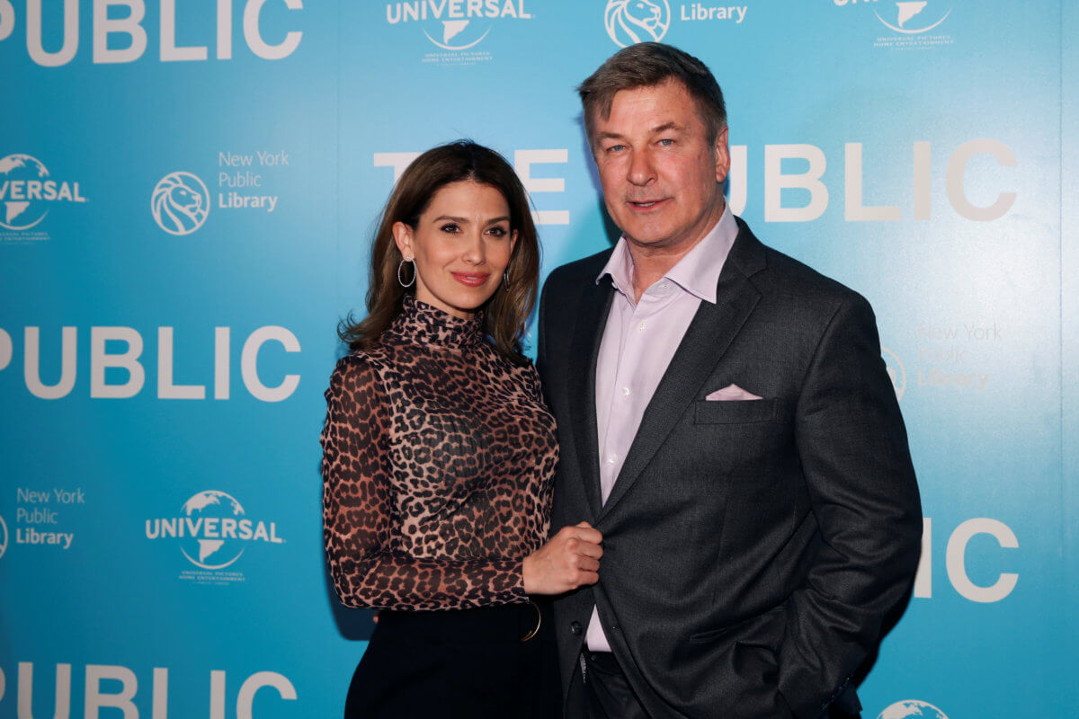Hilaria Baldwin and Alec Baldwin arrive for the premiere of “The Public” at the New York Public Library in New York, U.S., April 1, 2019. REUTERS/Caitlin Ochs