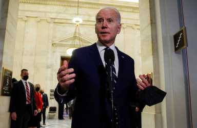FILE PHOTO: Senate Democratic lunch on Capitol Hill to discuss voting rights legislation, in Washington