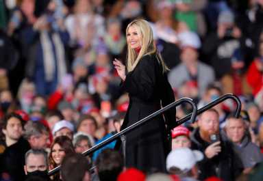 FILE PHOTO: U.S. President Trump campaigns with Republican Senator Loeffler ahead of Georgia U.S. Senate runoffs in Dalton