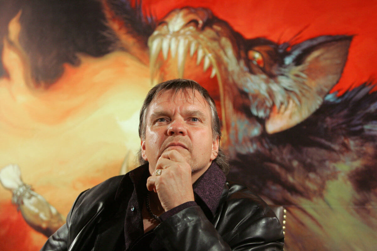 US rock and roll singer Meat Loaf attends news conference in Hong Kong
