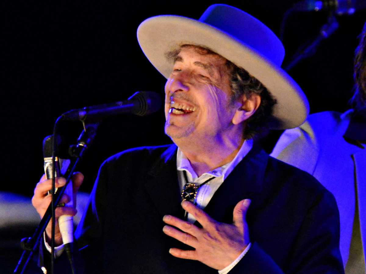 File photo of U.S. musician Bob Dylan performing during on day 2 of The Hop Festival in Paddock Wood
