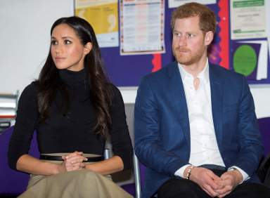 lFILE PHOTO: Britain’s Prince Harry and his fiancee Megan Markle visit Nottingham Academy in Nottingham