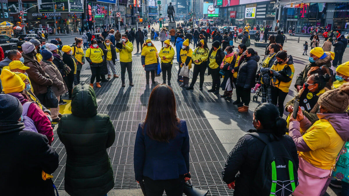 Electeds join NICE in Times Square to call for a pathway to citizenship 5