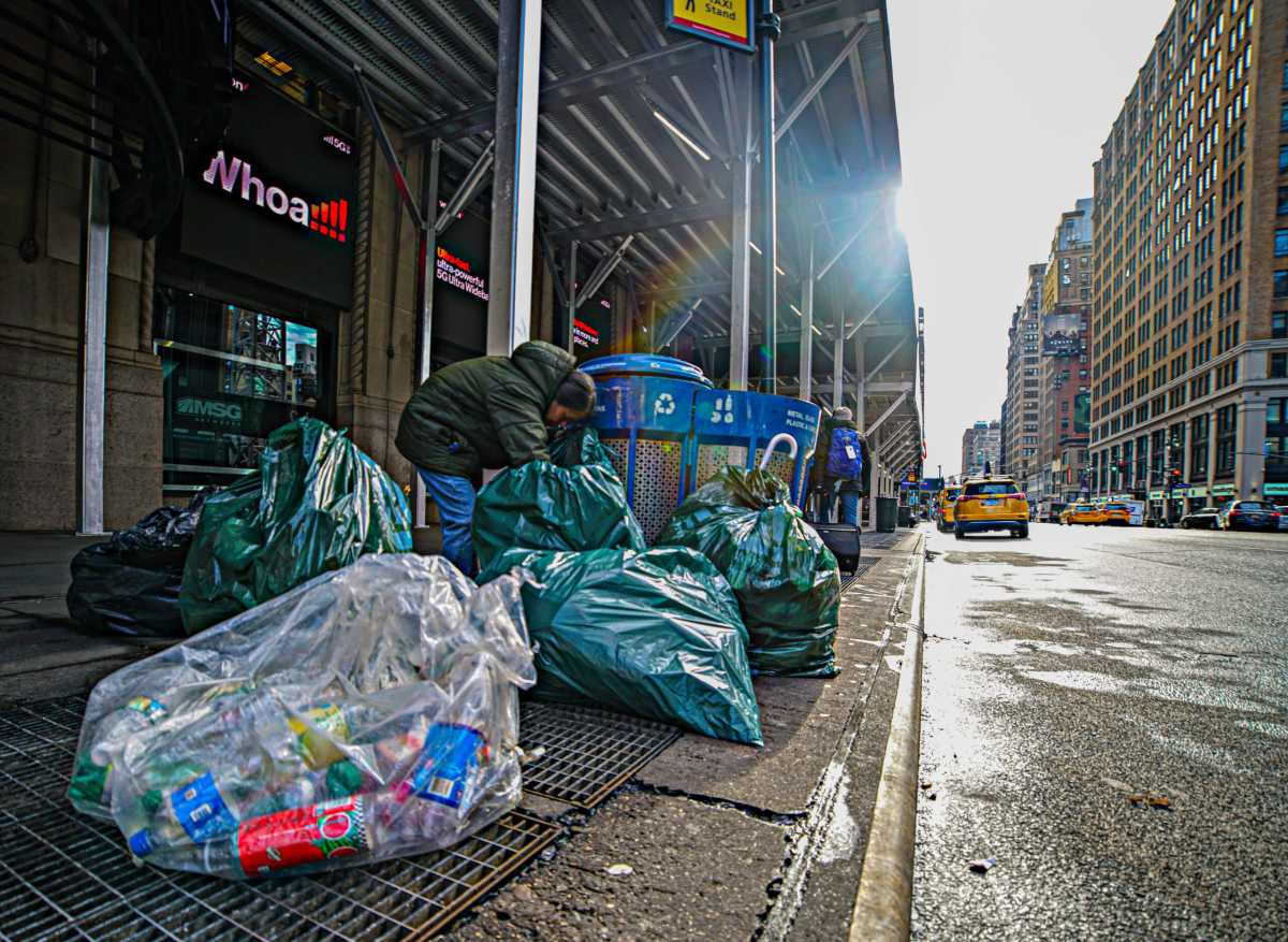 Piles of trash on the West Side.