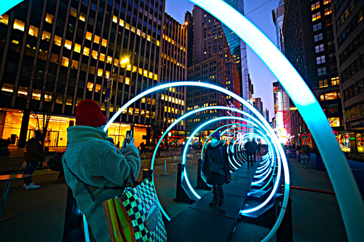 New Garment District art installation invites New Yorkers to walk the runway 7