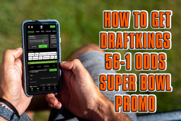 draftkings promo super bowl 56-1 odds