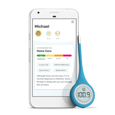 Kinsa thermometer and app