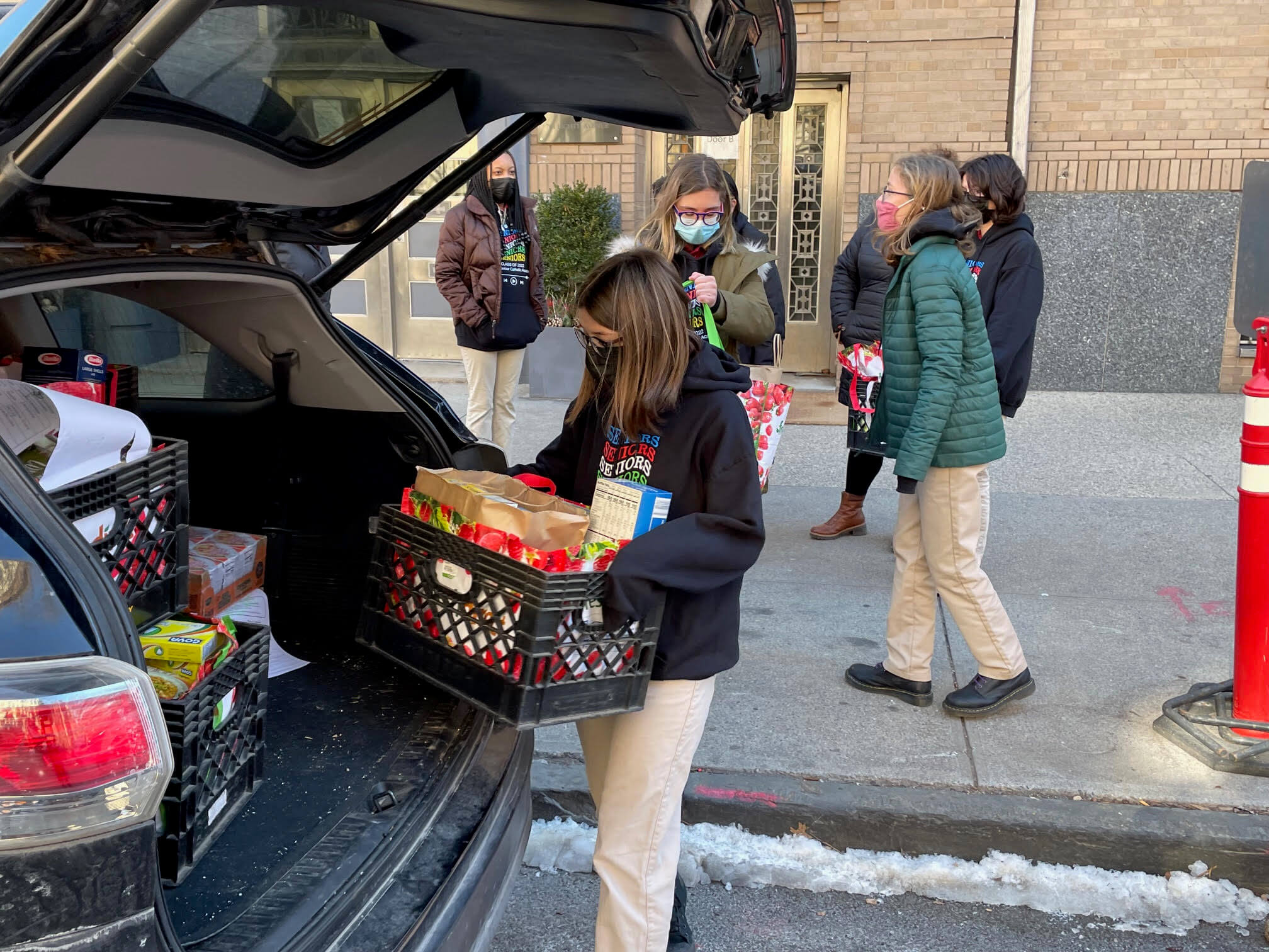 Students at Catholic academy in Brooklyn contribute to a school food