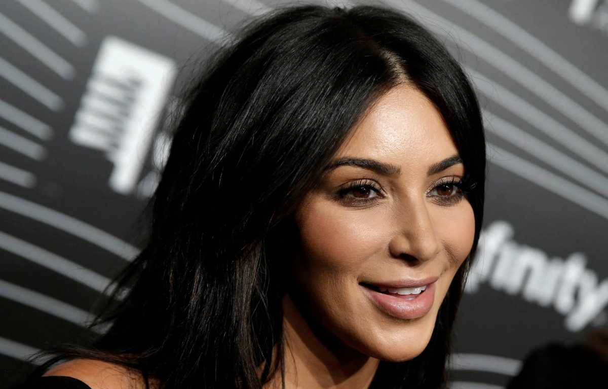 FILE PHOTO: Kim Kardashian West participates in a television interview as she arrives for the 20th Annual Webby Awards in Manhattan