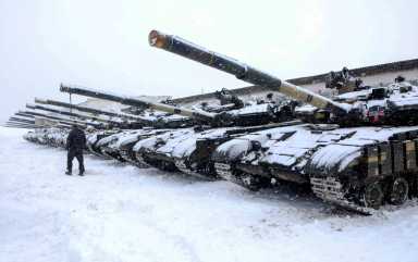 A mechanized brigade of the Ukrainian Armed Forces holds drills outside Kharkiv