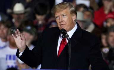 Donald Trump holds a rally in Conroe, Texas