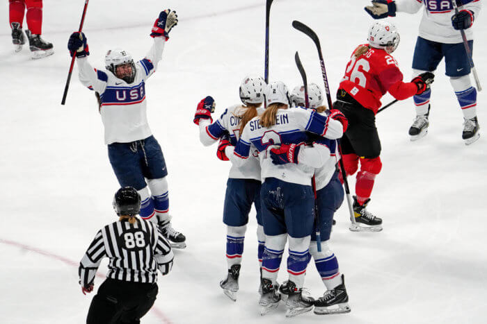 USA women's hockey Switzerland Olympics