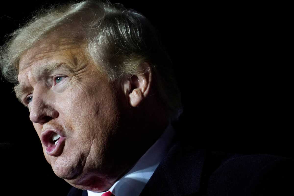 FILE PHOTO: Donald Trump holds a rally in Conroe, Texas