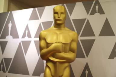 FILE PHOTO: An Oscar statue is seen in a souvenir shop at the Dolby Theatre during preparations for the Oscars in Hollywood, Los Angeles