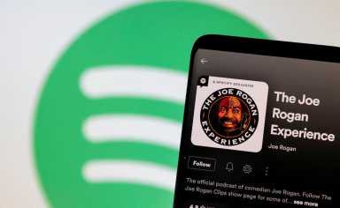 FILE PHOTO: Illustrations shows Joe Rogan Spotify profile