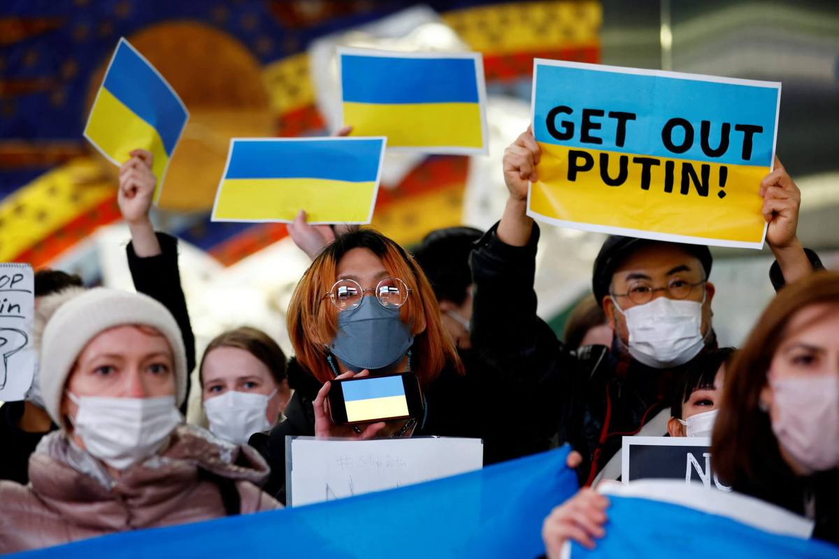 A rally against Russia’s invasion of Ukraine in Tokyo
