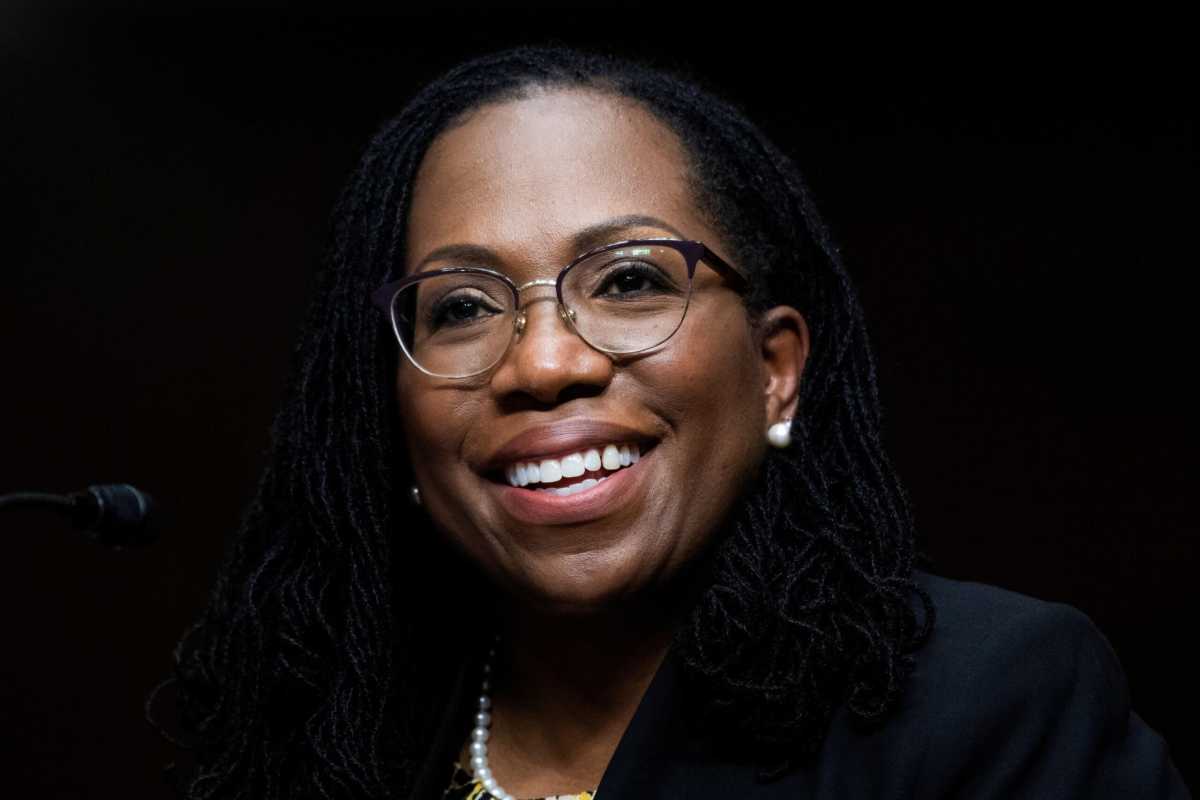 FILE PHOTO: Ketanji Brown Jackson, nominated to be a U.S. Circuit Judge for the District of Columbia Circuit, testifies before a Senate Judiciary Committee hearing in Washington
