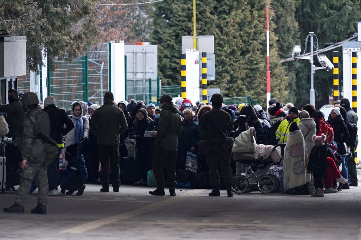 Refugees fleeing from Ukraine arrive in Slovakia
