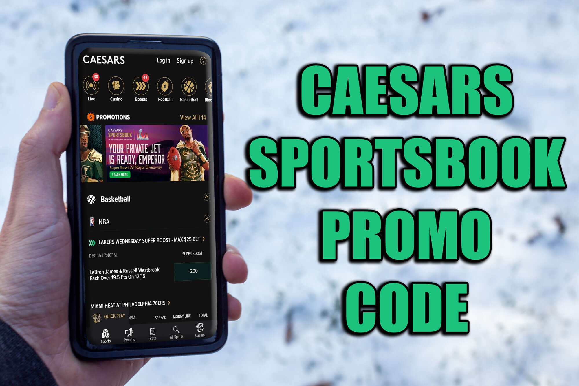 Caesars Sportsbook promo code brings super boosts, 1,500 match bonus