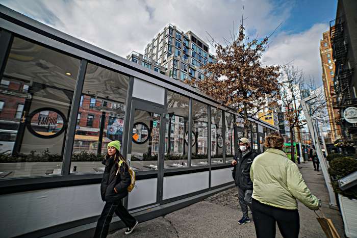 a NYC outdoor dining shed in 2022
