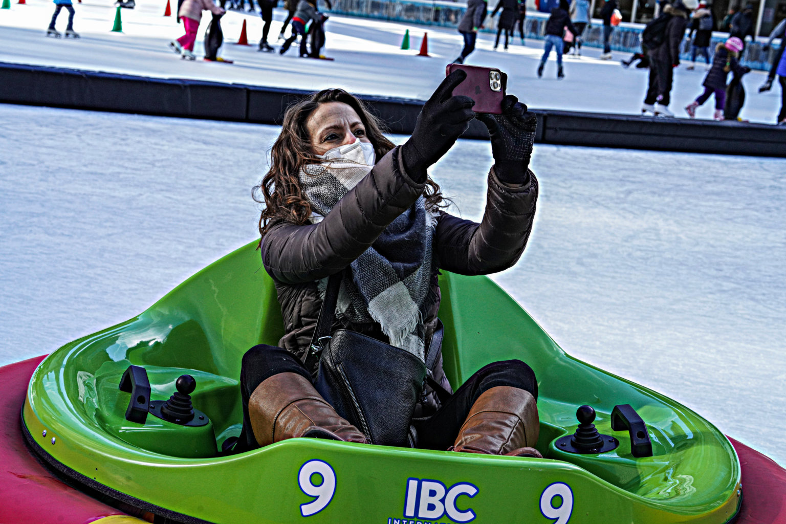 Bumper cars on ice are back at Bryant Park amNewYork
