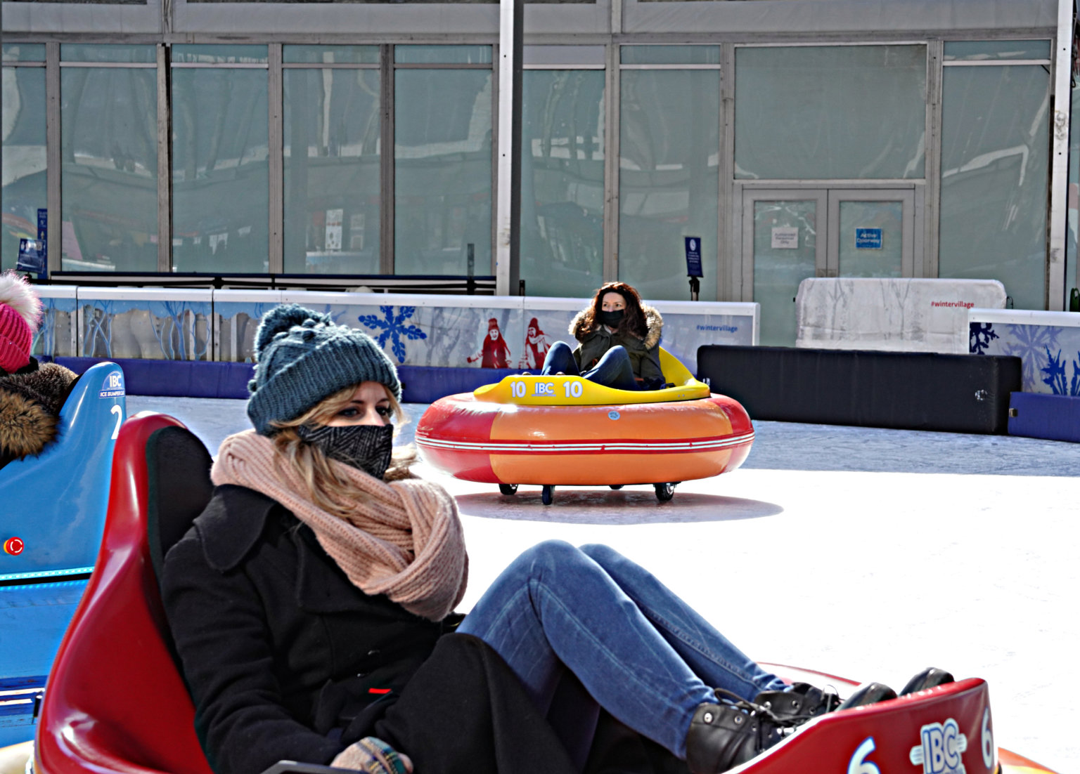 Bumper cars on ice are back at Bryant Park amNewYork