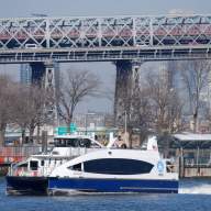 NYC Ferry boat on East River