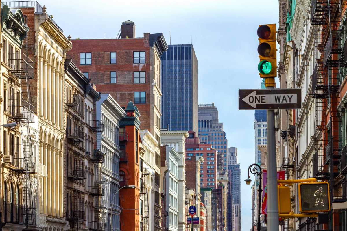 New York City Street Scene in SOHO