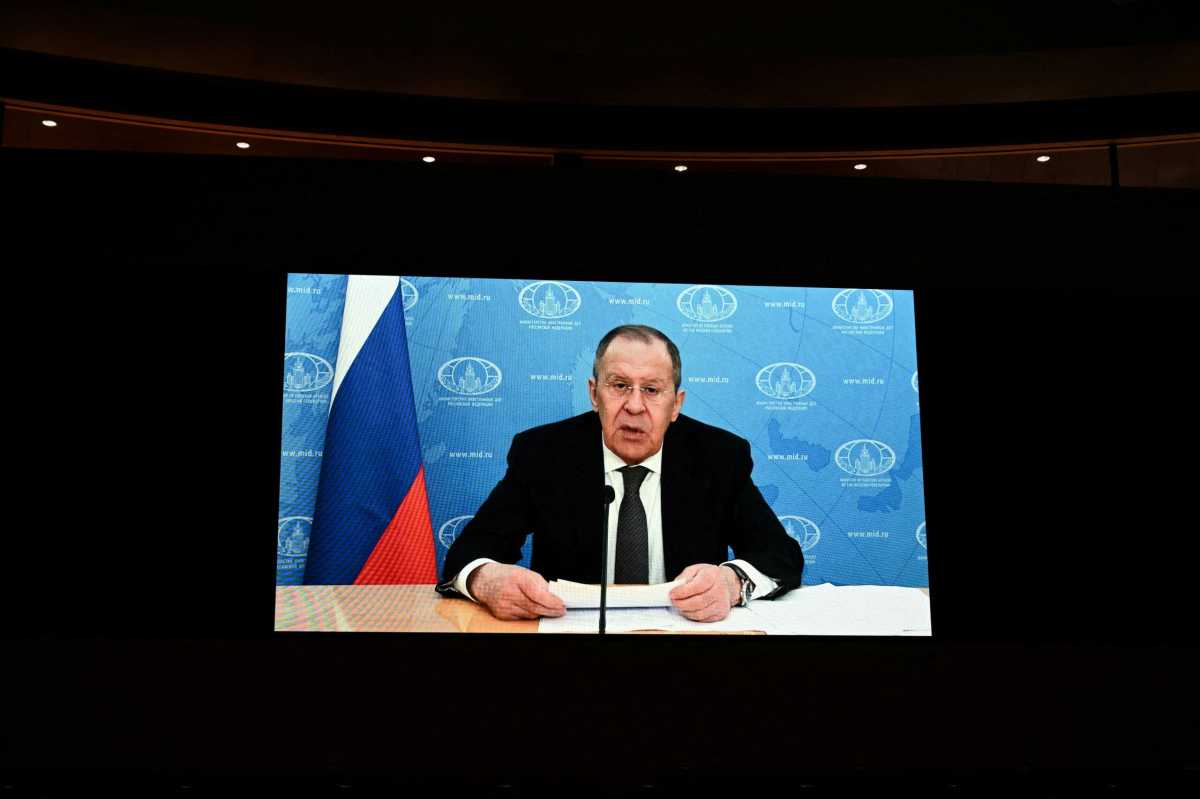 FILE PHOTO: Russian Foreign Minister Sergei Lavrov addresses the Conference on Disarmament, in Geneva