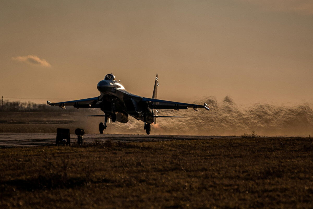 FILE PHOTO: A Ukrainian fighter jet takes off during a drill in Mykolaiv region in southern Ukraine