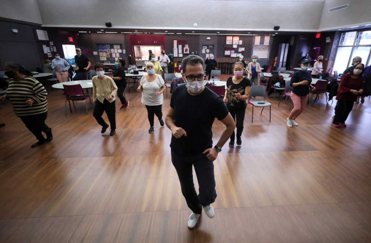Seniors Dance class during the coronavirus (COVID-19) pandemic in New York City