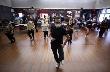 Seniors Dance class during the coronavirus (COVID-19) pandemic in New York City