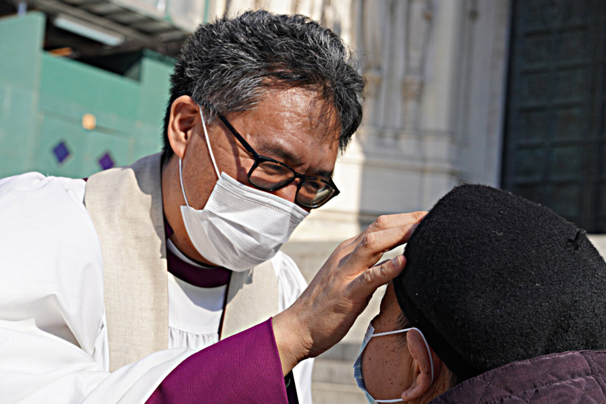 The Cathedral of St. John the Divine hosts outdoor imposition of ashes 3